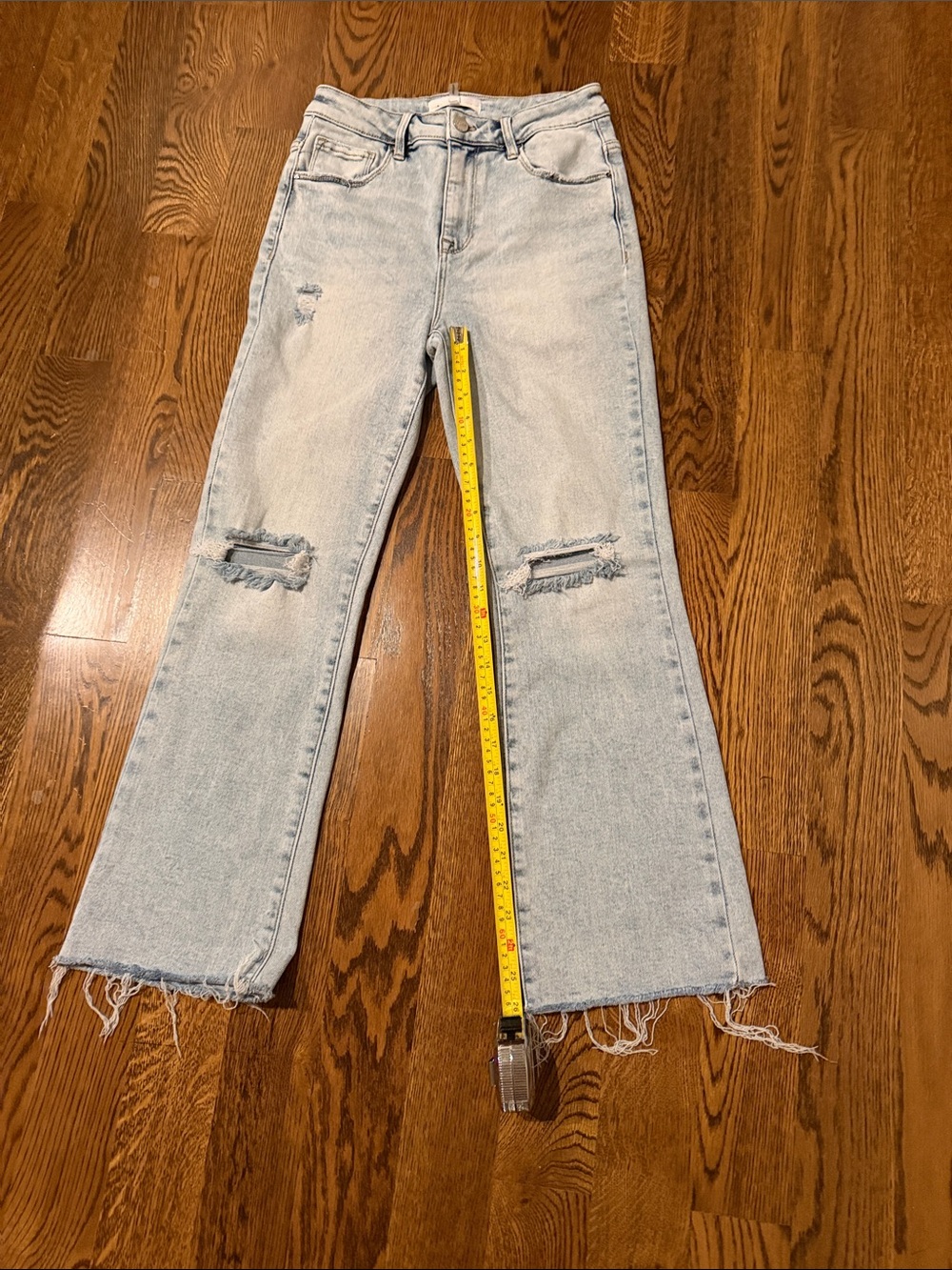Risen Light denim distressed knee ankle jean 7/28 - Picture 13 of 14